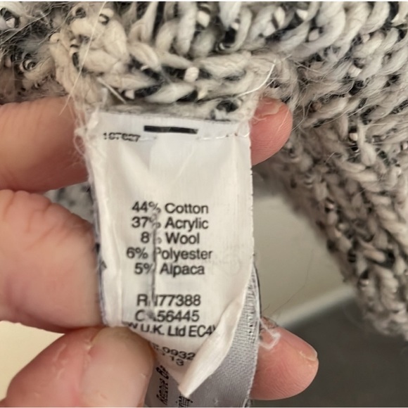 J. Crew Marled Drop-Shoulder Cotton/Wool/Alpaca Blend Sweater - Picture 4 of 4